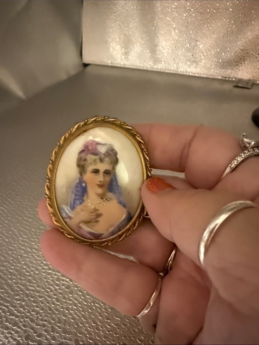 Vintage /Antique? Limoges Oval Porcelain Portrait Hand Painted